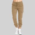 6-Pocket Slim Fit Cotton Cargo Trousers for Women and Girls. 