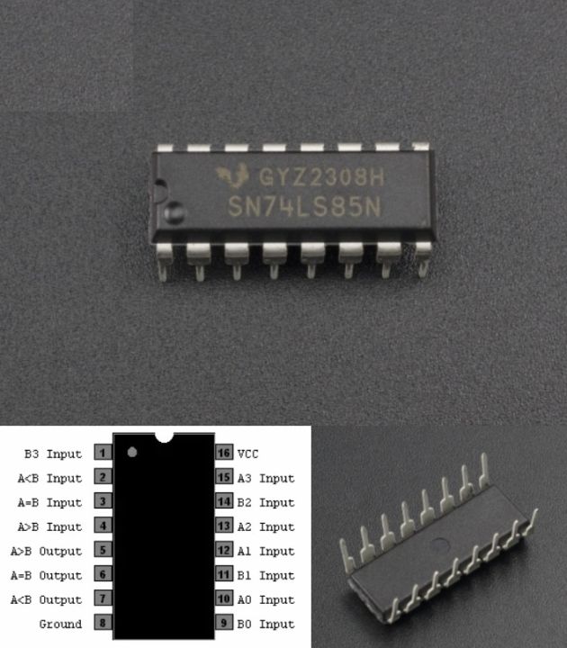 1pcs 74LS85 DIP16 Through 4 Bit Magnitude Comparator digital logic gates 4-bit