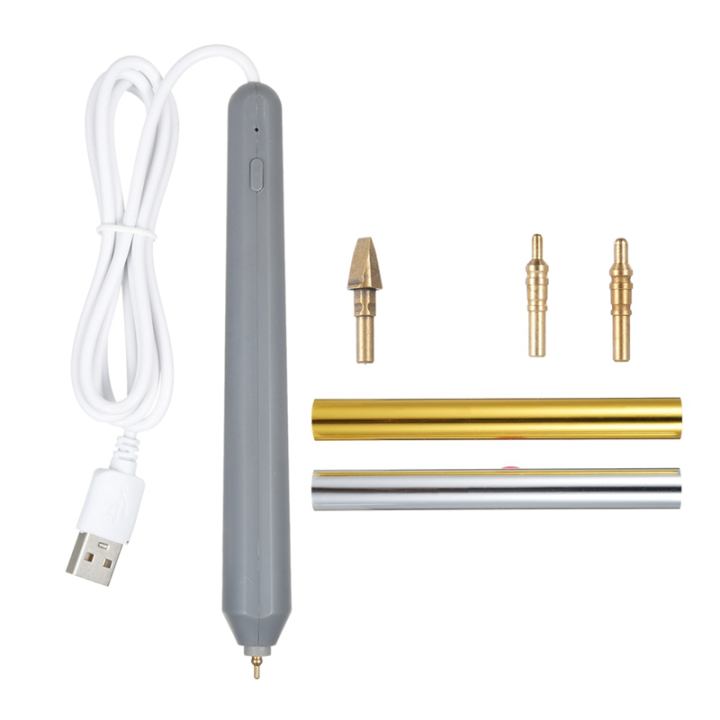 OUMERY Stamping Pen Hot Heated Foil Pens Set USB Heat Foil Pen for Scrapbooking Tool Kits Hot Foil Roll Drawing Pen