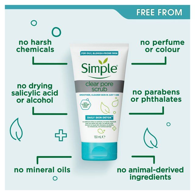 Simple kind Daily Skin Detox Pore Polishing Scrub 150ml