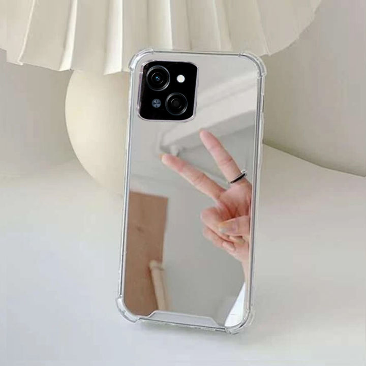 Back Cover for Tecno Spark Go 1 Luxury Silver Mirror Stylish Plating Fancy Soft Casing Silicone Phone Case Shiny Bling Pouch for Girls and Boys - Silver