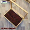 12 Slots 6 Slots Real Natural Wood High Quality Watch Organizer Box Smart Watch Display Case. 