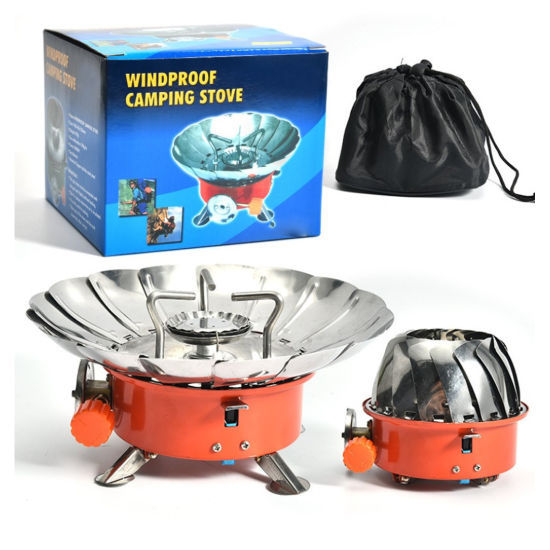 Mini Gas stove  - Windproof Burner Camping Foldable Stove for Outdoor - Portable Folding Mini Stove for Emergency