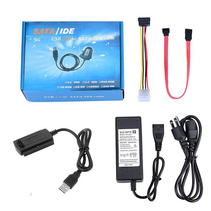 SATA/PATA/IDE To USB 2.0 Adapter Converter Cable For Hard Drive Disk Supports 2.5' 3.5' SATA Hard Disk For Computer Accessories