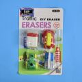 1 pack of transport / traffic erasers / fancy erasers / rubbers - stationery rubber for kids - girls and boys. 