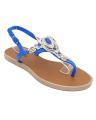 Pack Of 2 - Blue & Beige Imported Italian Design Fancy Sandals for Women - MT9. 