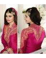 Shocking Pink Georgette Embroidered Semi-Stitched Lengha Suit For Women - 3 Pcs Parachi-51005. 