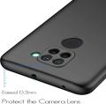 Xiaomi Redmi Note 9 Soft Silicon Matte Black Back Cover Case Airbag Antishock With Camera Protection Bump. 