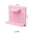 No Nails Floating Shelves Wall Mount Pegboard Organizer Storage Racks Plastic Diy For Living Room Kitchen Bathroom. 