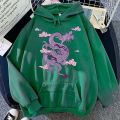 Dragon Hoodies Men Chinese Dragon Print Hoodie Street Casual Hip Hop Sweatshirts Men Streetwear Hoody Oversized Hoodies. 