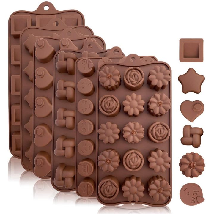 Silicone Chocolate Mould Multishape -Brown