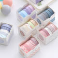 Cute Scrapbooking Solid Color Washi Tape Set 5 Pcs Decorative Masking Tape Adhesive Tape. 