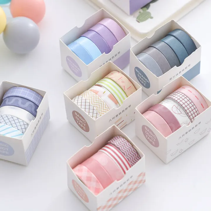 Cute%20Scrapbooking%20Solid%20Color%20Washi%20Tape%20Set%205%20Pcs%20Decorative%20Masking%20Tape%20Adhesive%20Tape%20-%20Image%203