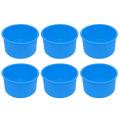 Silicone Mini Cake Molds 4 Inch Round Baking Pan Non-Stick Silicone Baking Mold Bakeware Pan Reusable Blue, Set of 6. 