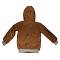 Kids / Boys Fancy Puffer Hoodie / Jacket for Winter Full Sleeve Light Brown. 