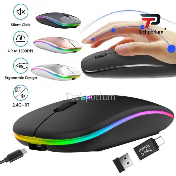 Xtrike%20Me%20GM-323%20RGB%2012800%20DPI%20Wired%20Gaming%20Mouse%208%20Programmable%20Buttons%20Color%20Changing%20PUBG%20and%20W10%20Wireless%20Bluetooth%20Rechargeable%20Slim%20Mouse%20for%20PC%20Laptop%20Desktop%20Gaming%20Office%20-%20Image%202