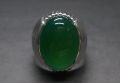 Yemeni Natural Sabz Aqeeq Mens Ring Sterling Silver 925 Green Agate Ring Handmade Green Carnelian Ring Chandi Ring Sabaz Akik Ring Hakik Ring Aqiq Ring. 