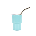 3 Piece Mini Tumbler Shot Glass Double Wall Tumbler Shot Glasses With Straw & Lid,2Oz (B). 