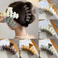 Large Shark Hair Claw Clip Vintage Korean Clips Colorful Geometric Hollow Pearl Crab Barrette Hair Accessories for Woman Girls. 