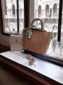 Womens Short Handle 'YSL' Handbag With Flip Handy Clutch Bag 2Pcs. 