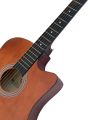 Brown Acoustic Electric Guitar - Semi acoustic Speaker Guitar -  New Box Packed - Free Bag Picks Extra Strings. 