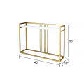 White Console Table Modern Narrow Console Table Rectangle Gold Finish. 