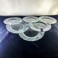 6 pcs Crystal Clear Glass Plate Elevate Your Dining Experience ,194mm. 