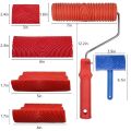 Wood Grain Tool Set, 6Pcs 7 inch Graining Painting Tool Wood Texture Paint Roller Wood Pattern Tools for Wall Room Art. 