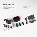 Fantech WMV11C / WMV21C Leviosa Air Wireless Lavalier Single / Dual Microphone With Noise Cancellation Reduction Omni Directional Mic Long 8Hrs Battery Charging Case Clip on Design For Vlogging Tiktok Youtube Intagram Video Shorts Reels (Only For Type C). 