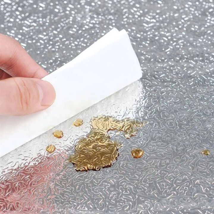 Self Adhesive Kitchen Oil-proof Waterproof Kitchen Aluminum Foil Sticker Roll Stove Cabinet Wall Aluminium Sheet DIY Wallpaper