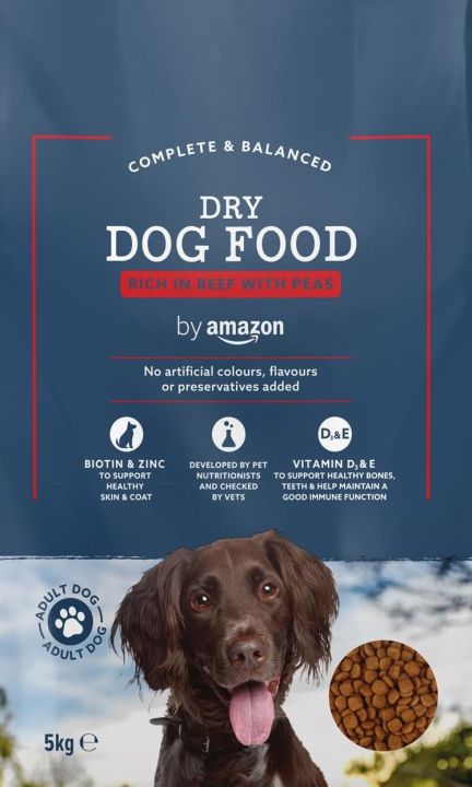 Complete Dry Dog Food for Adult Dogs, Rich in Beef with Peas, 1000 grams bag