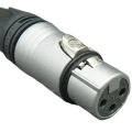 Original Neutrik NC3FXX/NC3MXX-HE 3pole gold-plated XLR male/female plug Velour chromium plating Extratemperature resistant. 