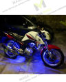 Bike Atmosphere Interior RGB LED Strip Light 12 V. 4Pcs 72 LED. Multi Colour with sound active function with remote.. 