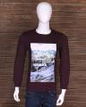 Maroon Woolen Sweat Shirts for Men - GTS-B2189. 