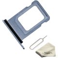 Apple Iphone 13 Pro Max Single SIM Tray Sim Jacket Sim Slot Sim Door For Apple Iphone 13 Pro Max Blue. 