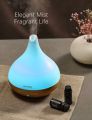 Homasy 330ml Essential Oil Diffuser, 256 Sóothing Light Colors Whisper-Quiet Operation Oil Diffuser with Sleep Mode Design, Waterless Auto-off and BPA-free Aromatherapy Diffuser for Office, Home, Yoga. 