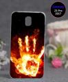 Samsung J3 Pro 2017 Mobile Cover Fire Hand Style - Red. 
