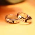 Customized Couple Name Ring 2 Rings With Individual Gift Box Packing  (Perfect Gift To Send Your Wife , Husband , Fiance Or Any One). 