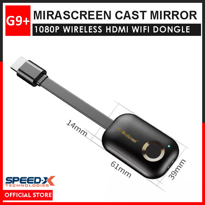 Mirascreen G9 Plus 2.4g 1080p Wireless HDMI Wifi Dongle Mirror Screen Streamer Cast for Mirroring Miracast