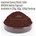 Brown Matte Pigment (IMPORTED) - Beautiful Color for Epoxy Resin, Candle, Soap, Paint Making - Oil Base Pigment. 