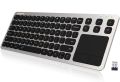 Arteck 2.4G Wireless Touch Keyboard with Easy Media Control and Built-In Touchpad Mouse, Solid Stainless Ultra Compact Full Size Keyboard for TV-Connected Computer, Smart TV, HTPC - Imported from UK. 