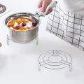 Hot Pot Stand Made of Stainless Steel, Round Casserole for Heavy Duty, Tall Trivet Rack Stand, Stainless Steel Heat Resistant Hot Pan, Hot Pot Stand Stainless Steel. 