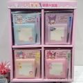 New cartoon Sanrio sticky note set, cute with pen, sticky note paper, small notebook, note-taking stick-in, student message sticker. 