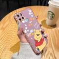 chenyyka For Realme C21Y Case Thin New Design Side Edge Square Phone Cases Aesthetic Cartoon Winnie The Pooh Pattern Plating Silicone Casing Full Back Cover Camera Protection Shockproof Softcase. 