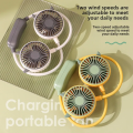 TRIMUX  USB Rechargeable Wearable Portable  Neckband Double Fan Personal Neck Fans. 