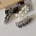 2Pc  New Korean style Pearl Telephone Wire Bow Knot Elastic Hair Band For Women Girls Hair Weaving spiral Cord Rubber Band pearl Hair Accessories. 