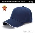 Best Quality Visor P Caps for Men Baseball Caps with Buckle Outdoor Sun Hats for Men's in Black Blue Red Skin Gray White and Brown Color Plain P Caps for Unisex Beanie Cap Set Any Color. 