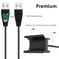 for Fitbit Alta HR Charger with Reset Button Replacement USB Charger Charging Cable for Fitbit Alta HR Fitness Smart Watch, Black (2-Pack(Black)). 
