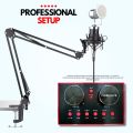 100% Metal Vintage BM800 Condenser Microphone Kit with SoundCard – Professional Studio Recording Mic for Podcasting, Gaming, Singing, ASMR, Live Streaming & Voiceover – Includes Suspension Arm, Shock Mount, Pop Filter & XLR Cable by Blendzii Outleex. 