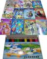 Pack of 12 Multi Colouring Book with Colour Pencil Pack. 